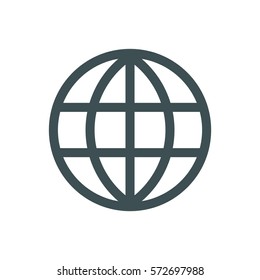 globe Icon Vector flat design style