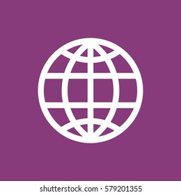 globe Icon Vector flat design style