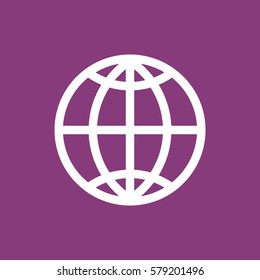 globe Icon Vector flat design style