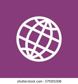 globe Icon Vector flat design style