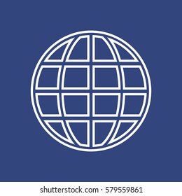 Globe Icon Vector flat design style