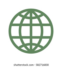 globe Icon Vector flat design style