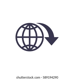 globe Icon Vector flat design style
