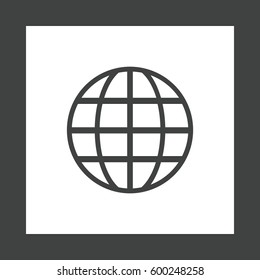 Globe Icon Vector flat design style