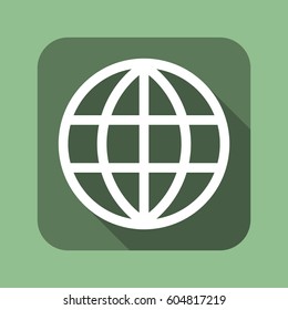 globe Icon Vector flat design style