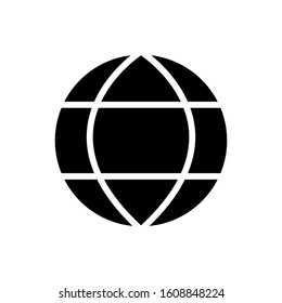 Globe icon vector in flat style design