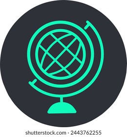 Globe Icon.  Vector geography symbols stock illustration