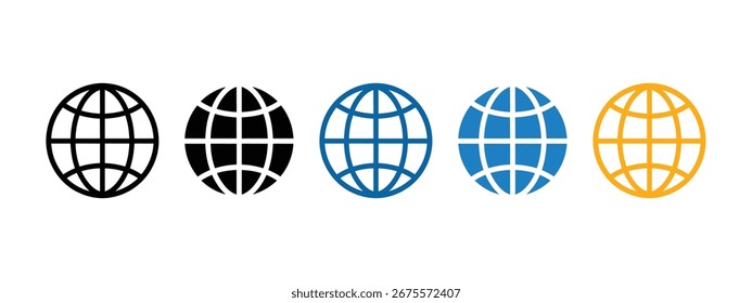 Globe icon vector. global area symbol. vector illustration.