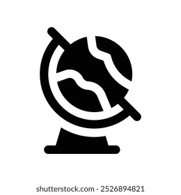 globe icon. vector glyph icon for your website, mobile, presentation, and logo design.