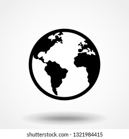 globe icon vector. globe vector graphic illustration