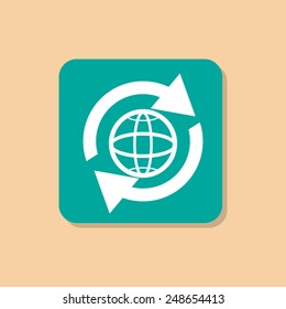 Globe Icon vector illustration. 