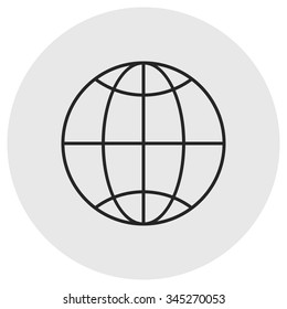 Globe icon . Vector illustration.