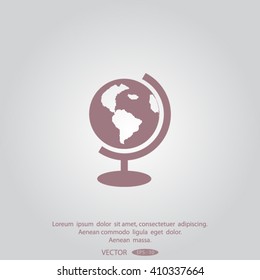 globe icon vector illustration.