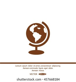 globe icon vector illustration.