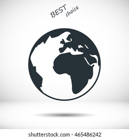 globe icon, vector illustration