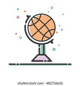 globe icon. vector illustration