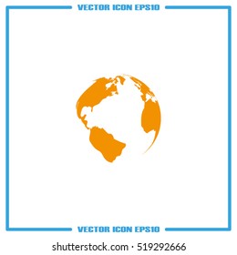 globe icon vector illustration