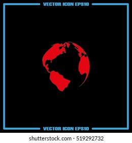 globe icon vector illustration