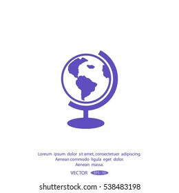 globe icon vector illustration.