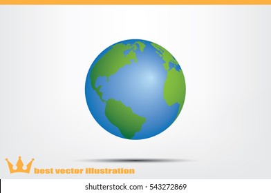 Globe icon vector illustration.