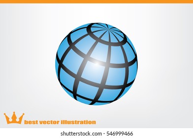 Globe icon vector illustration.