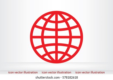 Globe icon vector illustration.