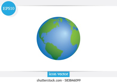 Globe icon vector illustration.