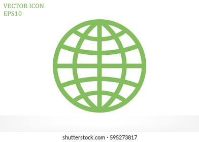 Globe icon vector illustration.