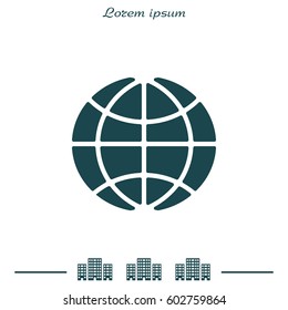 The globe icon. vector illustration