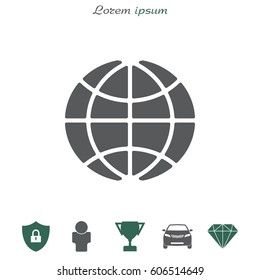 The globe icon. vector illustration