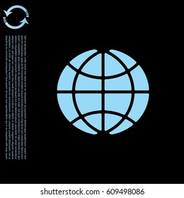 The globe icon. vector illustration