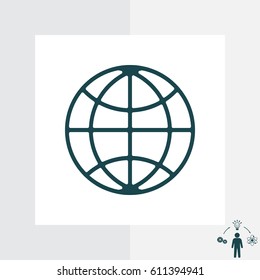 The globe icon. vector illustration