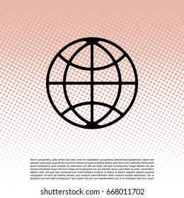 The globe icon. vector illustration