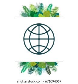 The globe icon. vector illustration
