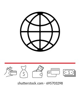 The globe icon. vector illustration
