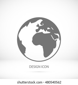 globe icon, vector illustration, vector best flat icon, EPS