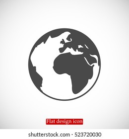 globe icon, vector illustration, vector best flat icon, EPS