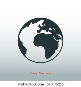 globe icon, vector illustration, vector best flat icon, EPS