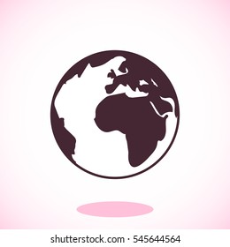 globe icon, vector illustration, vector best flat icon, EPS