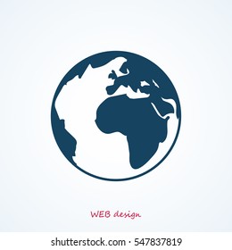 globe icon, vector illustration, vector best flat icon, EPS