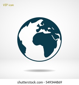 globe icon, vector illustration, vector best flat icon, EPS