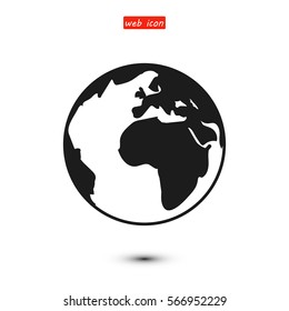 globe icon, vector illustration, vector best flat icon, EPS
