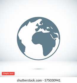 globe icon, vector illustration, vector best flat icon, EPS