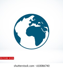 globe icon, vector illustration, vector best flat icon, EPS