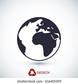 globe icon, vector illustration, vector best flat icon, EPS