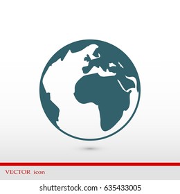 globe icon, vector illustration, vector best flat icon, EPS