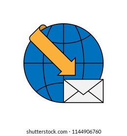 Globe icon, vector illustration design. Communication collection.