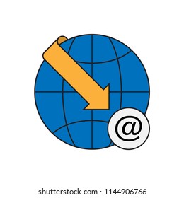 Globe icon, vector illustration design. Communication collection.