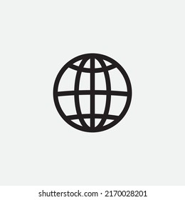 Globe icon vector illustration. Icon design. Icon illustration. Globe design. Web icon. Web illustration design.