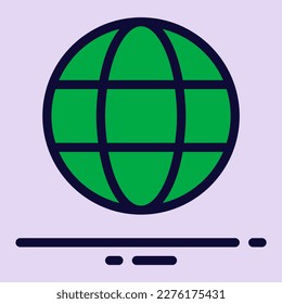 globe icon vector illustration design, suitable for advertisement, website, social media post and other graphic needs.